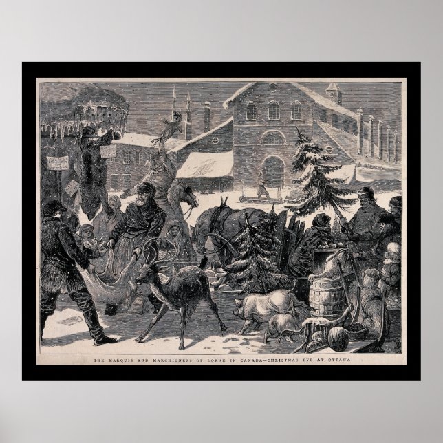 Póster Navidades del mercado de la calle Eva Ottawa Canad (Frente)