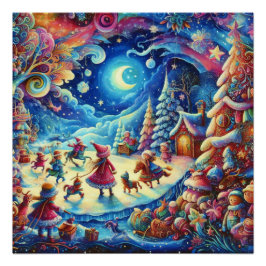 Póster Navidades del mundo caprichoso de un niño