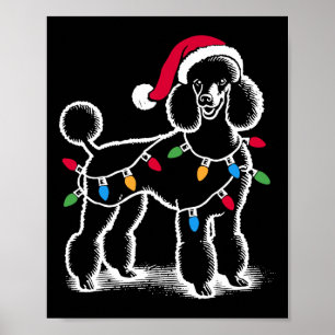 Póster Navidades del paquete de normas alumbran Santa Hat