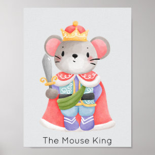 Póster Navidades del Rey Pastel del ratón Nutcracker
