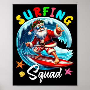 Póster Navidades Del Surfing Squad En Julio Diversión De 