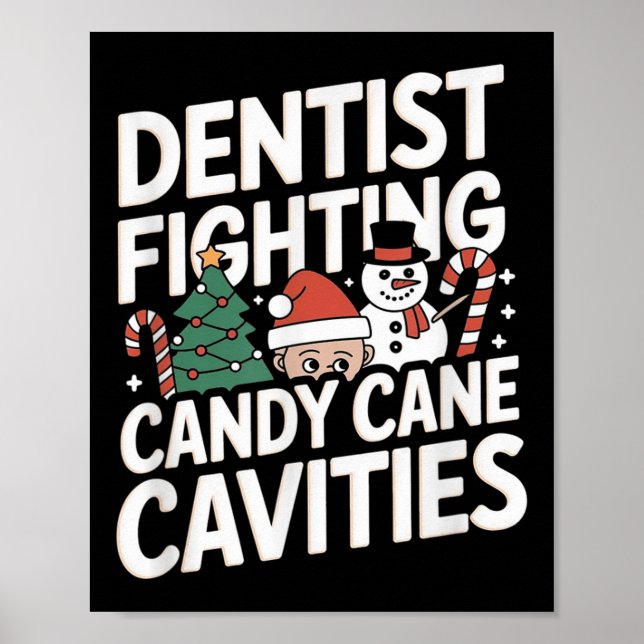 Póster Navidades dentistas Cavidades Dental (Frente)