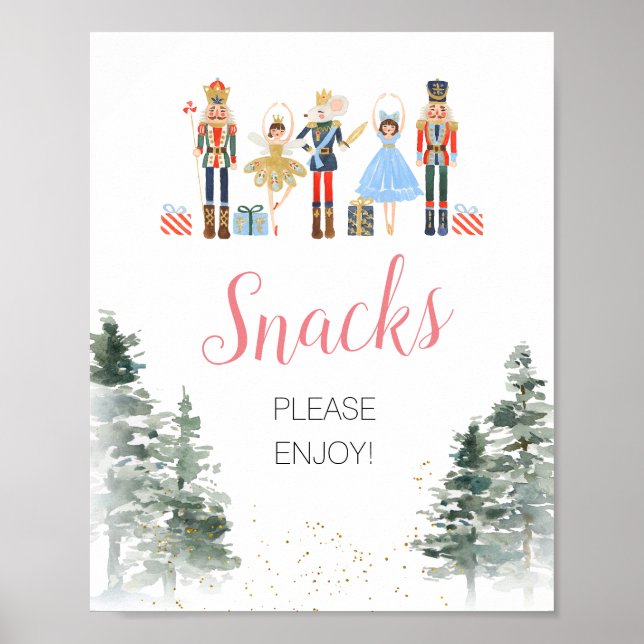 Póster Navidades desnudos Ducha de novia Té Snacks (Frente)