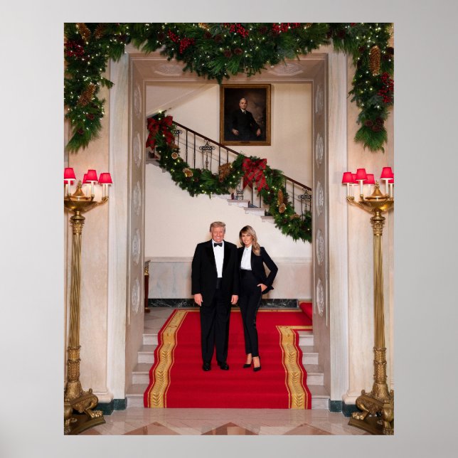 Póster Navidades detienen al presidente Donald Trump y Me (Frente)