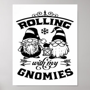 Póster Navidades divertidas Gnome Cute Niños Chicas Mujer