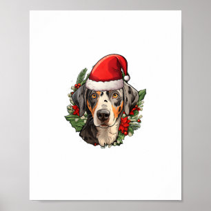 Póster Navidades divertidos Catahoula Leopard Dog