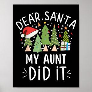 Póster Navidades divertidos citan palabras de mi tía Sant