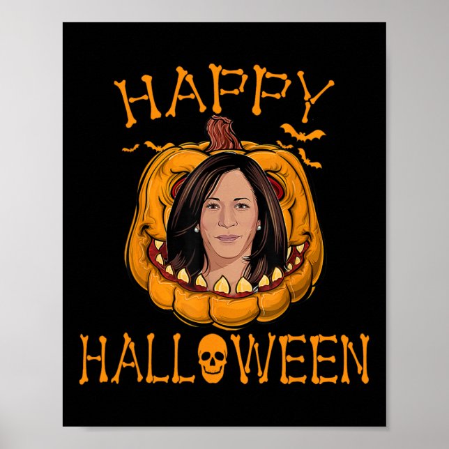 Póster Navidades divertidos de Halloween Kamala Harris 20 (Frente)