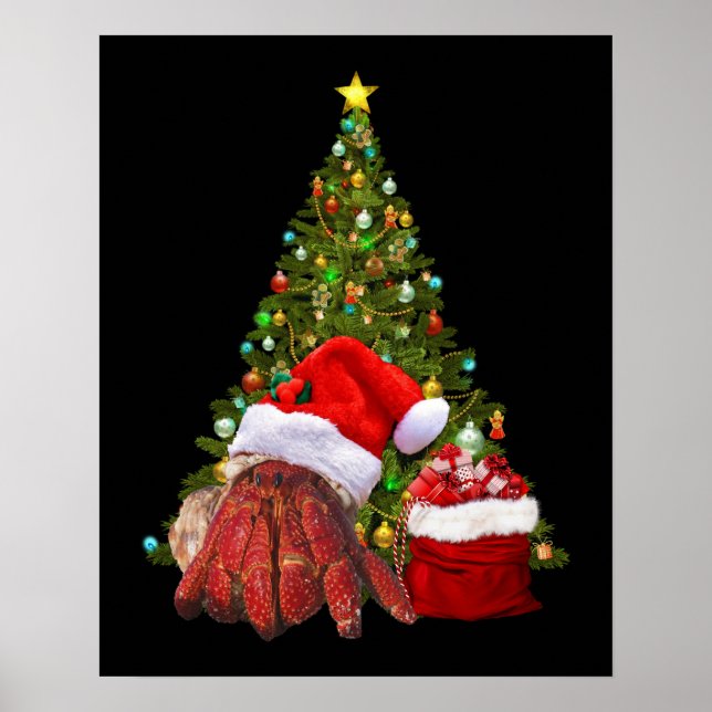 Póster Navidades divertidos de Santa Cruz ermitan a los a (Frente)