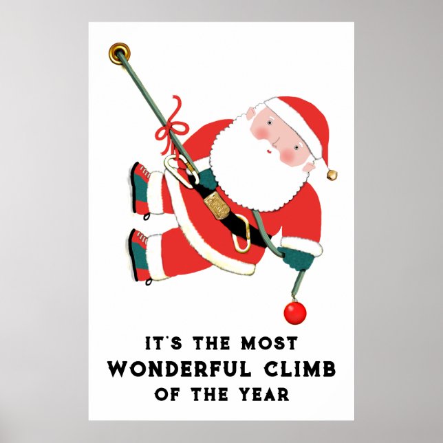 Póster Navidades divertidos escalan rock en vacaciones (Frente)
