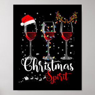 Póster Navidades Divertidos Espíritus Gles Of Wine Xmas H