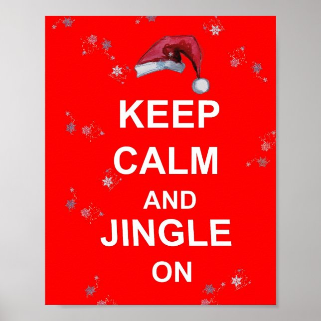 Póster Navidades divertidos mantienen la calma y el jingl (Frente)