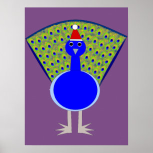 Póster Navidades divertidos Peacock