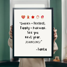 Póster Navidades divertidos Poster de Santa Cote