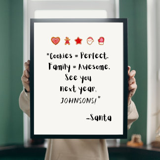 Póster Navidades divertidos Poster de Santa Cote