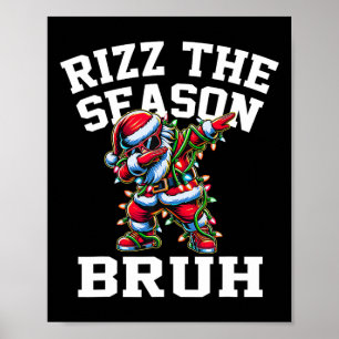 Póster Navidades divertidos Rizzmas Santa Xmas Rizz La Te