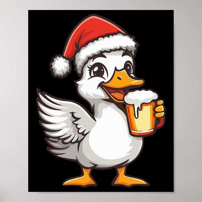 Póster Navidades divertidos se van con comedia de cerveza (Frente)