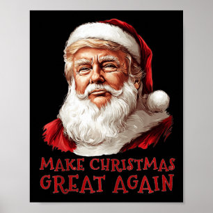 Póster Navidades divertidos, Trump Santa, convierte a los