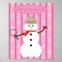 Póster Navidades divertidos y entusiastas Detective Snowm