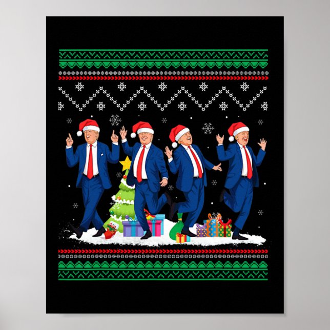 Póster Navidades Donald Trump presidente 2024 (Frente)