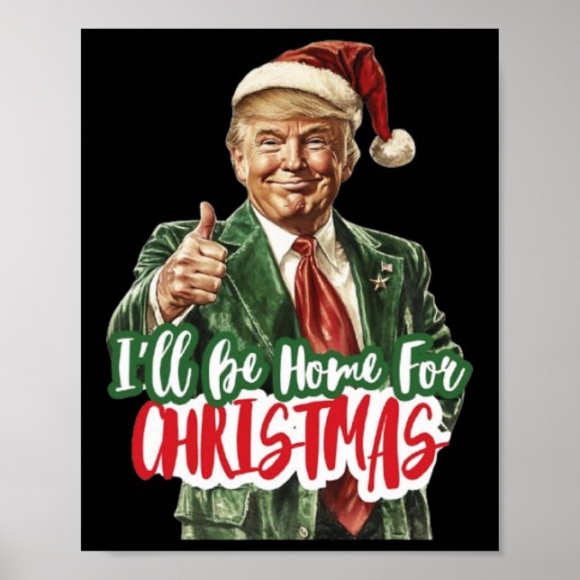 Póster Navidades Donald Trump presidente 2024 (Frente)