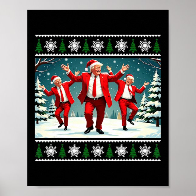 Póster Navidades Donald Trump presidente 2024 (Frente)
