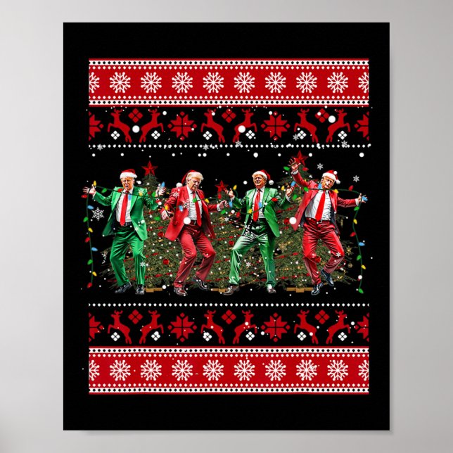 Póster Navidades Donald Trump presidente 2024 (Frente)