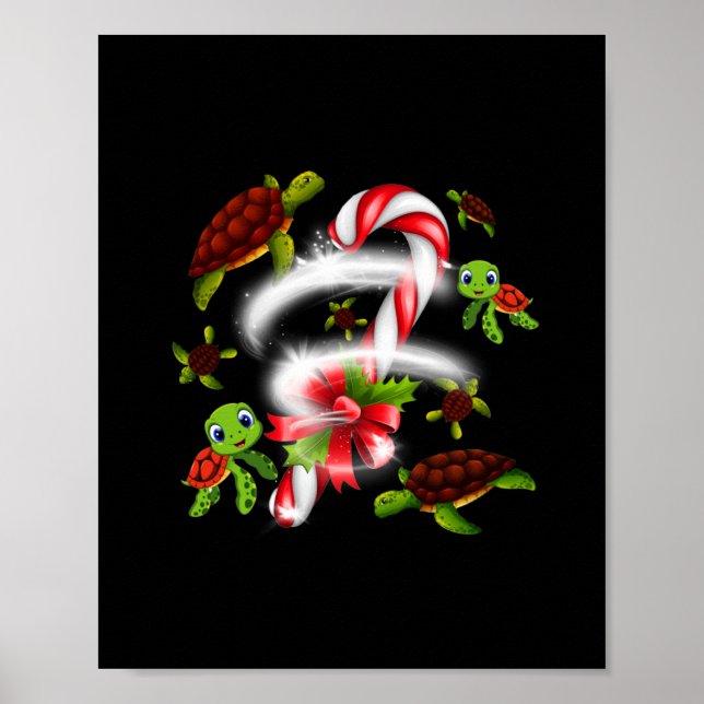 Póster Navidades dulces y golosos de la tortuga (Frente)