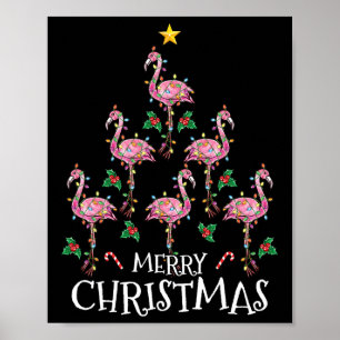 Póster Navidades educadas Camisas mujeres Chicas Flamingo
