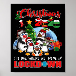 Póster Navidades El Que Estábamos En El Pingüi De Bloqueo