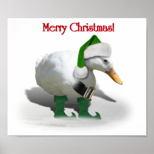 Póster Navidades Elf Duck - Auxiliar de Santa