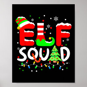 Póster Navidades Elf Squad coinciden con la familia Toddl