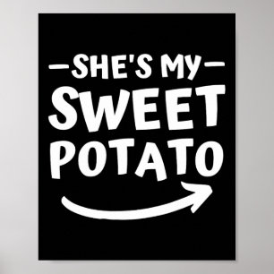 Póster Navidades, ella es mi batata dulce, yo estoy coinc