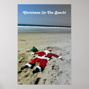 Póster ¡navidades En El Poster De La Playa!