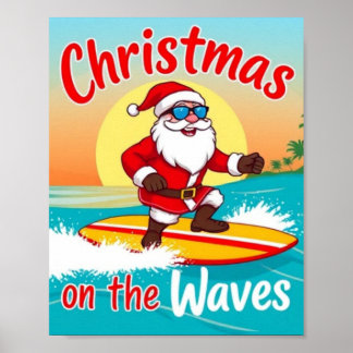 Póster Navidades en el Poster Wave - Hol costero festivo
