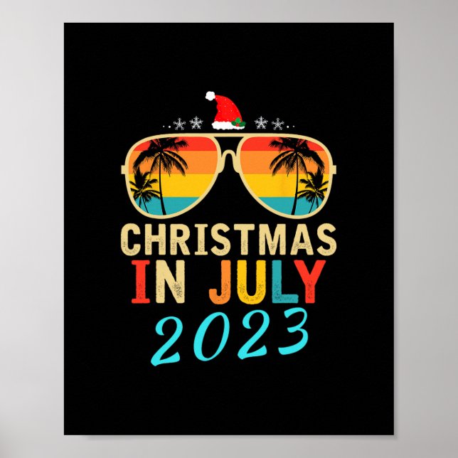 Póster navidades en julio de 2023 renos merry santa veran (Frente)