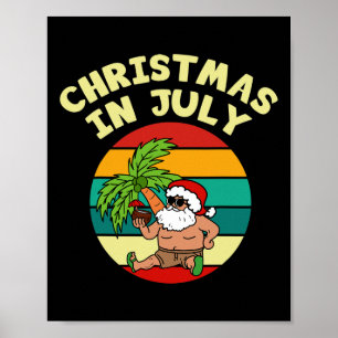 Póster Navidades En Julio De La Famosa Fiesta De Bebidas