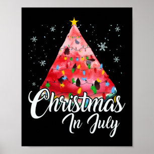 Póster Navidades En Julio Diseñan A Navidades De Melón