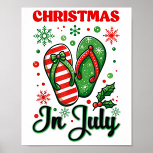Póster Navidades En Julio Flip Flops Xmas Flip Flops Summ