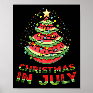 Póster Navidades En Julio: La sandía De Navidad Árbol De