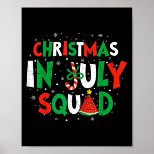 Póster Navidades En Julio Squad Funny Hombres De Vacacion