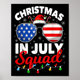 Póster Navidades En Julio Squad Summer Beach Hawaii Santa