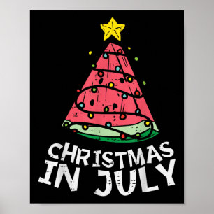 Póster Navidades En Julio Watermelon Xmas Árboles Hombres