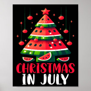 Póster Navidades En Julio Watermelon Xmas Tree Mens Mujer