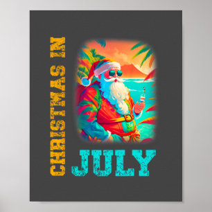 Póster navidades en july santa beach verano verano 1.png