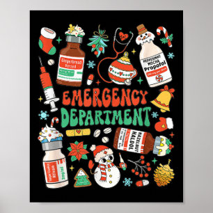 Póster Navidades Er Departamento De Emergencia De Enferme