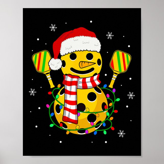 Póster Navidades escogen a Snowman Santa Hat (Frente)