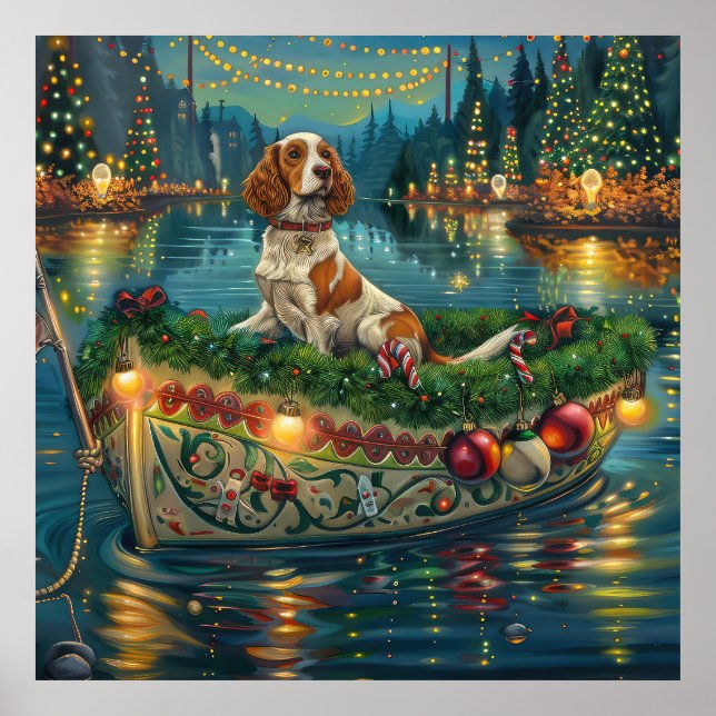 Póster Navidades españoles de Bretaña disfrutan del viaje (Frente)