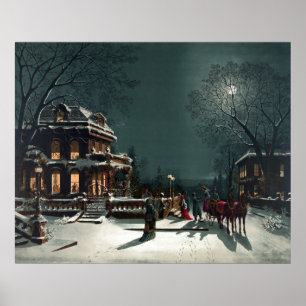 Póster Navidades Eve 1880