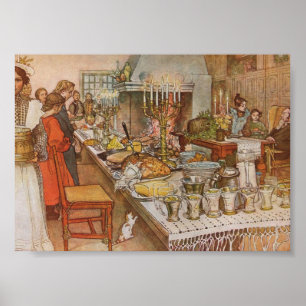 Póster Navidades Eve Carl Larsson Poster de 1904